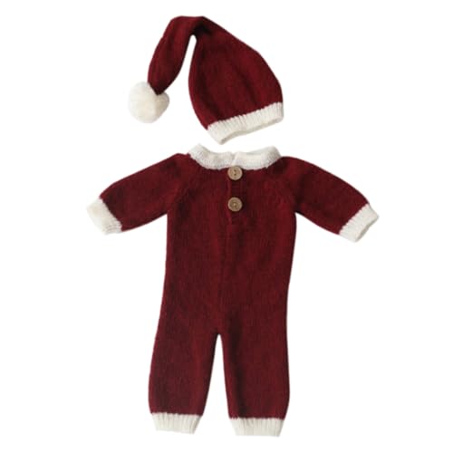 Ipetboom 1 Satz Kostüm Weihnachtsfotografie Outfit mit Hut und Strampler und für Neugeborenen Shootings Ipetboom 1 Satz Kostüm Weihnachtsfotografie Outfit mit Hut und Strampler und für Neugeborenen Shootings von Ipetboom
