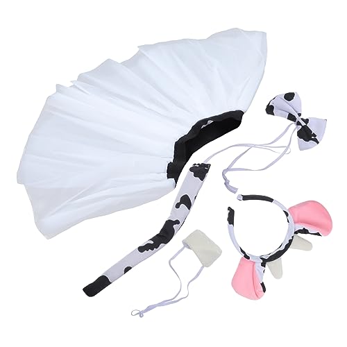 Ipetboom 1 Satz Kuh-Anziehset binden Kleid für Halloween-Kostümkind Tierstirnband Haarband Kostüme Outfit -Kit Halloween-Cosplay-Zubehör Tier Cosplay Tierkostüm Cosplay Tuch Ipetboom 1 Satz Kuh-Anziehset binden Kleid für Halloween-Kostümkind Tierstirnband Haarband Kostüme Outfit -Kit Halloween-Cosplay-Zubehör Tier Cosplay Tierkostüm Cosplay Tuch von Ipetboom
