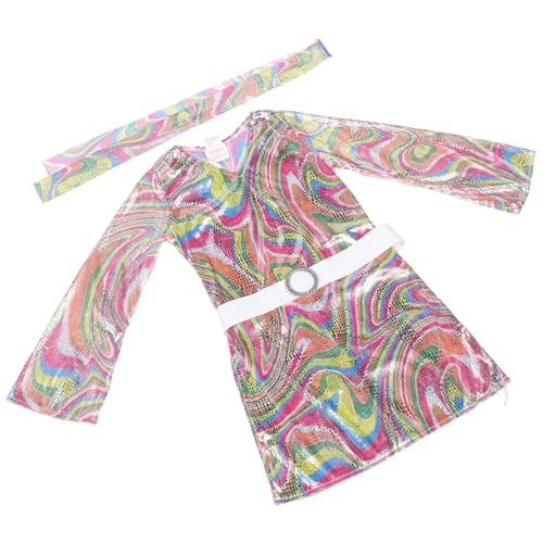 Ipetboom 1 Satz Langarm Vintage Kleid für Mädchen Retro Disco Kostüm mit Kopfband für Partys Cosplay Bühnenauftritte Bequemes Buntes Design mit Feiner Verarbeitung für Kleine Tänzerinnen Ipetboom 1 Satz Langarm Vintage Kleid für Mädchen Retro Disco Kostüm mit Kopfband für Partys Cosplay Bühnenauftritte Bequemes Buntes Design mit Feiner Verarbeitung für Kleine Tänzerinnen von Ipetboom