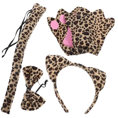 Ipetboom 1 Satz Leopard Ohr Stirnband für Erwachsene Teiliges Cosplay Zubehör für Halloween Karneval und Mottopartys Tierkostüm mit Kreativem Design und Hoher Haltbarkeit von Ipetboom