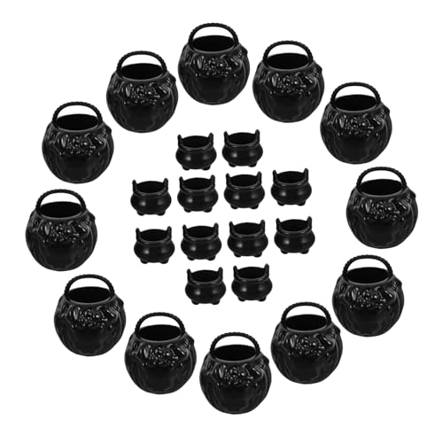 Ipetboom 1 Satz Miniatur Witch Cauldron Set Teiliges Halloween Deko Set aus Stabilem für Mikrolandschaften Puppenhaus Dekoration Party Accessoires und Kreative DIY Projekte von Ipetboom