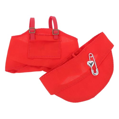 Ipetboom 1 Satz Plüschspielzeug Rot Outfit mit Hosenträgerhosen Hut DIY Dekoration für Fördert Kreativität und Motorische Fähigkeiten Ipetboom 1 Satz Plüschspielzeug Rot Outfit mit Hosenträgerhosen Hut DIY Dekoration für Fördert Kreativität und Motorische Fähigkeiten von Ipetboom