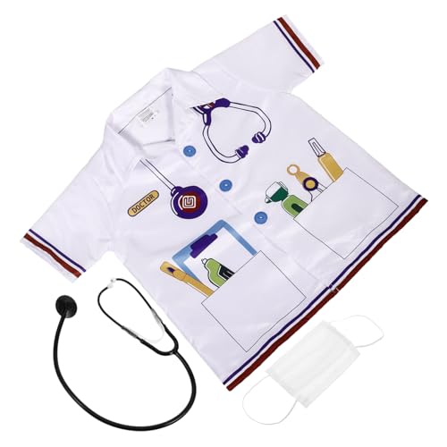 Ipetboom 1 Satz Satz Arztkoffer Für Arzt Verkleidet Kinderkostüme Arzt Arztkittel Für Play Doctor Kit Für Kleinkinder -peelings Nylon Weiß von Ipetboom