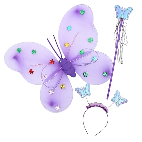 Ipetboom 1 Satz Schmetterlingskostüm für Glitzernde Feenstab Haarreif für Kostümpartys Halloween Batterie Liebevolles Design Hochwertige Verarbeitung Ipetboom 1 Satz Schmetterlingskostüm für Glitzernde Feenstab Haarreif für Kostümpartys Halloween Batterie Liebevolles Design Hochwertige Verarbeitung von Ipetboom