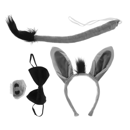 Ipetboom 1 Satz Tier Kostüm Zubehör mit Eselsschwanz und Fliege Party Set für Halloween Geburtstagsfeiern und Cosplay Tierische Accessoires für Kleinen Spaß Ipetboom 1 Satz Tier Kostüm Zubehör mit Eselsschwanz und Fliege Party Set für Halloween Geburtstagsfeiern und Cosplay Tierische Accessoires für Kleinen Spaß von Ipetboom