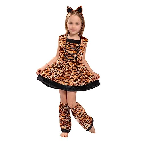 Ipetboom 1 Satz Tiger Girl Kostüm Tiger-Cosplay-Kostüm Cosplay-Zubehör Mädchenkostüm Kostüm für Rollenspiele Performance-Kleidung Kinderkostüm Brown Ipetboom 1 Satz Tiger Girl Kostüm Tiger-Cosplay-Kostüm Cosplay-Zubehör Mädchenkostüm Kostüm für Rollenspiele Performance-Kleidung Kinderkostüm Brown von Ipetboom