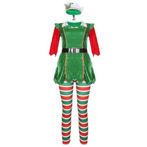 Ipetboom 1 Satz Weihnachtskostüm Damen Einteiliges Performance Kleid für Partys Geeignet für Festlichkeiten und Fotoshootings Perfektes Outfit für Weihnachten und Maskeraden von Ipetboom