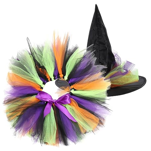 Ipetboom 1 Satz Wiederverwendbares Hexenkleid für Halloween Kostüm mit Schleifen und Hut Geeignet für Partys und Festivals Atmungsaktiv und Langlebig für Cosplay von Ipetboom