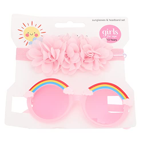 Ipetboom 1 Satz mit Haarband kindersonnenbrille kinderkleider dekoration party kleidung schnapsgläser Regenbogen- Haarhalter Stk Rosa von Ipetboom