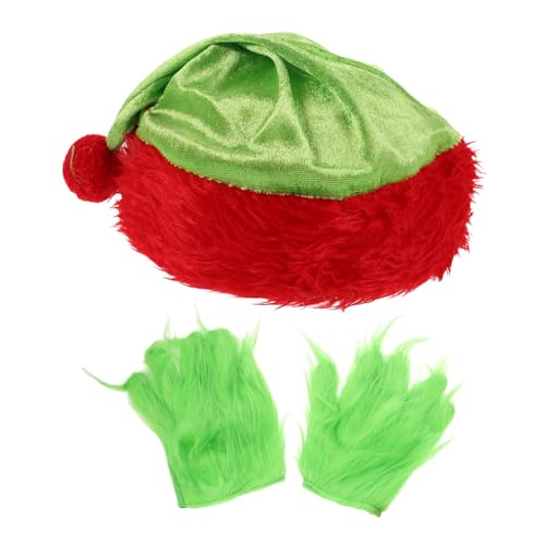 Ipetboom 1 Set Grüne Pelzige Monsterhandschuhe Und Weihnachtsmützen Set Urlaubs Cosplay Requisiten Monster Kostümzubehör Für Halloween Und Weihnachtsfeiern Ipetboom 1 Set Grüne Pelzige Monsterhandschuhe Und Weihnachtsmützen Set Urlaubs Cosplay Requisiten Monster Kostümzubehör Für Halloween Und Weihnachtsfeiern von Ipetboom