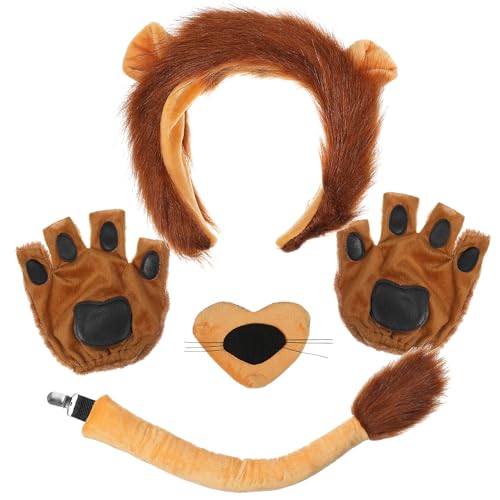 Ipetboom 1 Set Löwen Zubehör Set Löwenkostüm Für Cosplay Löwenmähne Löwenkostüm Kinderkostüm Zubehör Pfote Für Ohren Mit Maskottchen Realistische Kostüme Garn Ipetboom 1 Set Löwen Zubehör Set Löwenkostüm Für Cosplay Löwenmähne Löwenkostüm Kinderkostüm Zubehör Pfote Für Ohren Mit Maskottchen Realistische Kostüme Garn von Ipetboom
