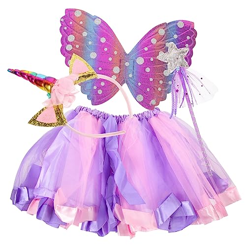 Ipetboom 1 Set Regenbogen Netzrock Einhorn Mädchenflügel Cosplay Requisite Märchen Thema Kostüm Kinderkostüm Tutu Performance Rock Festival Outfits Bühnen Performance Kostüm Ipetboom 1 Set Regenbogen Netzrock Einhorn Mädchenflügel Cosplay Requisite Märchen Thema Kostüm Kinderkostüm Tutu Performance Rock Festival Outfits Bühnen Performance Kostüm von Ipetboom