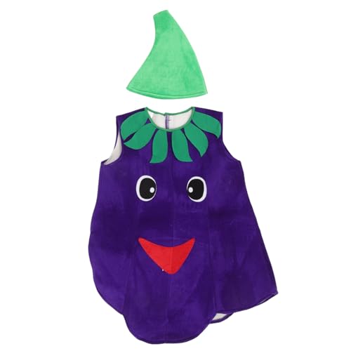 Ipetboom 1 Set Schwamm Auberginenkostüm Cosplay Gemüse Gemüse Auberginenkostüm Kindertag Auberginenkostüm Auberginenkostüm Requisite Halloween Performance Kostüm von Ipetboom