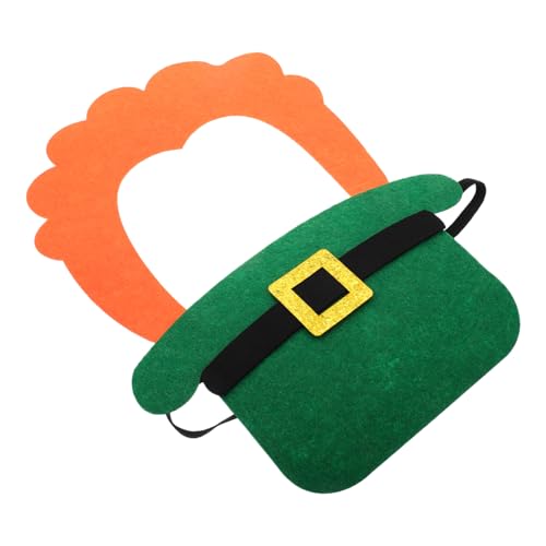 Ipetboom 1 Set St. Patrick's Day Kostümhut Mit Selbstklebendem Gefälschtem Bart Und Green Top -Hut -Aufkleber Für St. Patricks Day Photo Booth Outfits Party Requisiten Supplies von Ipetboom
