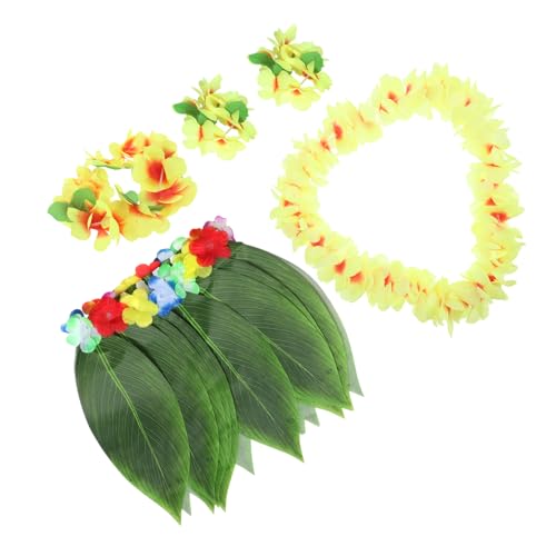 Ipetboom 1 Set Verstellbarer Blattrock, Bunte Blumengirlande Für Hawaiianische Luau-party, Realistisches Hula-kostüm Für Strandparty, Bühnenauftritt Ipetboom 1 Set Verstellbarer Blattrock, Bunte Blumengirlande Für Hawaiianische Luau-party, Realistisches Hula-kostüm Für Strandparty, Bühnenauftritt von Ipetboom