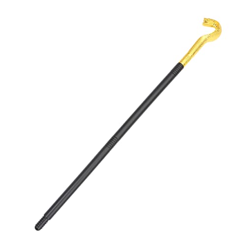 Ipetboom 1 Stück Schlangenkopf mit DREI Abschnitten Halloween Kostüm Requisitenstock für Cosplay Goldener Schlangenkopf für Partys und Bühnenaufführungen von Ipetboom