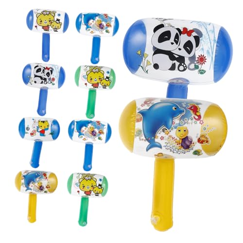 Ipetboom 10 Stück Aufblasbare Hämmer mit Glöckchen Lustiges Kinderspielzeug Leichtes Material Pfeifendes Sound Design Bunte Farben für Party Outdoor und Poolspaß Zufällige von Ipetboom