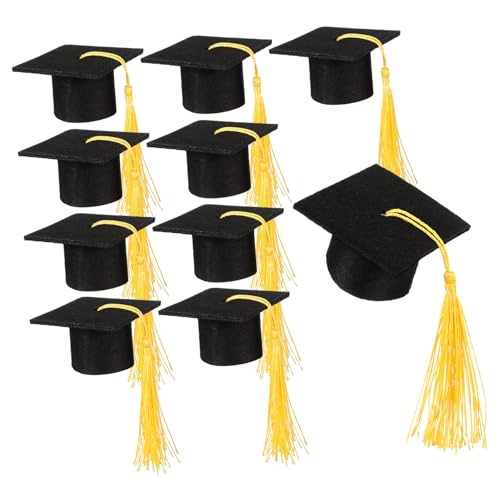 Ipetboom 10 Stück Mini Absolventenhüte mit Quaste für Abschlussfeiern Dekoration für Kuchen und Graduation Partys und Feierlichkeiten Leicht und Tragbar Ipetboom 10 Stück Mini Absolventenhüte mit Quaste für Abschlussfeiern Dekoration für Kuchen und Graduation Partys und Feierlichkeiten Leicht und Tragbar von Ipetboom