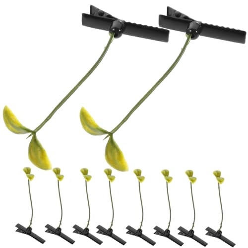 Ipetboom 10 Stück Teiliges Bohnenkeim Haarspangen Niedliche Pflanzenform Haarklammern für Teenager Bunte Stabile Haarnadeln für Kostüm und Alltag Stilvolle Langlebige Haaraccessoires von Ipetboom