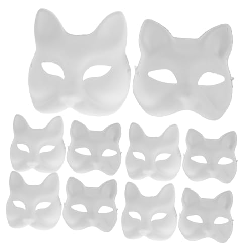 Ipetboom 10 Stück Teiliges DIY Katzen und Fuchs Masken Unbemalt Bemalen Halbe Gesichtsmasken Leicht und für Halloween Karneval Kostümpartys und Cosplay Ipetboom 10 Stück Teiliges DIY Katzen und Fuchs Masken Unbemalt Bemalen Halbe Gesichtsmasken Leicht und für Halloween Karneval Kostümpartys und Cosplay von Ipetboom