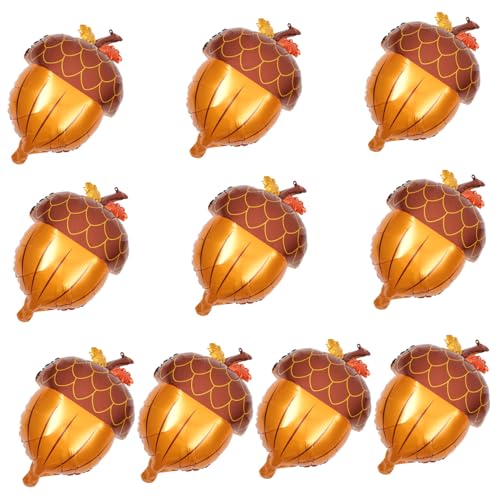 Ipetboom 10 Stück Teiliges Große Aluminiumfolien-luftballons in Kürbis Tannenzapfenform Herbstparty-dekoration Thanksgiving-partyballons für Festliche Stimmung von Ipetboom