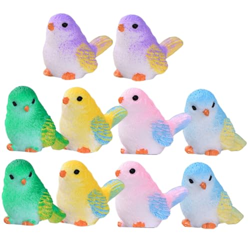 Ipetboom 10 Stück Teiliges Miniatur Vogelornament aus Langlebigem Harz Farbenfrohe Realistische Garten und Balkon Dekoration Detailreiche Landschaftsfiguren für Mikrolandschaften und Ipetboom 10 Stück Teiliges Miniatur Vogelornament aus Langlebigem Harz Farbenfrohe Realistische Garten und Balkon Dekoration Detailreiche Landschaftsfiguren für Mikrolandschaften und von Ipetboom