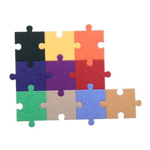 Ipetboom 10 Stück Teiliges Selbstklebendes Filz wandpaneel Puzzle Design Kreative und Vielseitige Wanddekoration für Kinderzimmer Büro und Wohnräume Einfach Anzubringen und Rückstandslos von Ipetboom