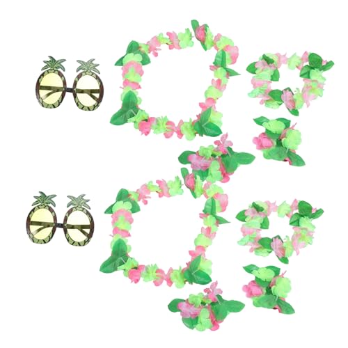 Ipetboom 10 Stück Urlaubsoutfit Brille Hawaiianische Blumengirlande Ananas Kostüm Ananas-kostüm Hawaiianische Blumenkrone Luau-zubehör Blumenkette Hawaiianer Ananas-party Tuch Ipetboom 10 Stück Urlaubsoutfit Brille Hawaiianische Blumengirlande Ananas Kostüm Ananas-kostüm Hawaiianische Blumenkrone Luau-zubehör Blumenkette Hawaiianer Ananas-party Tuch von Ipetboom