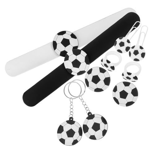 Ipetboom 10Stücke Teiliges Fußball Geburtstagsgeschenk für Schlüsselanhänger Ringe Lesezeichen Anstecknadeln Mitgebsel für Fußball Partys und Feiertage von Ipetboom