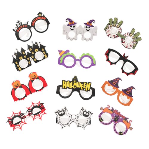 Ipetboom 12 Stück Teiliges Halloween Partybrillen Lustige Kostüm Accessoires für Erwachsene Kreative Dekoration für Halloween Festivals und Feiern Leichte und Langlebige Brillen Ipetboom 12 Stück Teiliges Halloween Partybrillen Lustige Kostüm Accessoires für Erwachsene Kreative Dekoration für Halloween Festivals und Feiern Leichte und Langlebige Brillen von Ipetboom