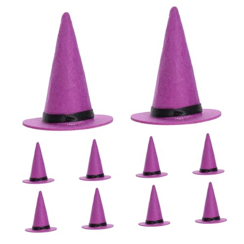 Ipetboom 12 Stück Teiliges Mini Filz Hexenhüte Wiederverwendbare Halloween Flaschen und Tischdeko Kreative Diy Partyaccessoires für Kostüme und Festliche Bastelaktionen von Ipetboom