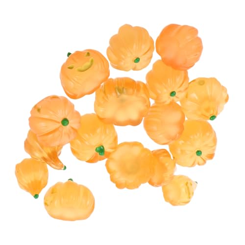 Ipetboom 16 Stück Teiliges Leuchtende Mini kürbisse Herbstliche Halloween Dekoration Handgefertigte Kleine Kürbisfiguren Langlebig für Puppenhäuser Mikrolandschaften Vasenfüllungen von Ipetboom