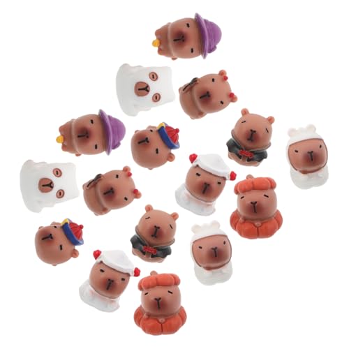 Ipetboom 16stücke Halloween Tier Miniatur Harz Figuren Kreative Kleine Tierfiguren Für Innen Party Dekoration Und Feengarten Ornamente von Ipetboom