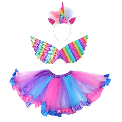 Ipetboom 1Satz Feinkinderleistungskostüm Mit Haarschmuck Tüllrock Für Cosplay Kostüm Party Outfit Für Fasching Halloween Kindergeburtstage von Ipetboom