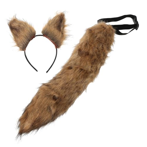 Ipetboom 1Satz Fuchsohr Flauschiges Tierkostüm Zubehör für Cosplay Party Fasching Weiches Material für Erwachsene Kreative Kostümpartys von Ipetboom