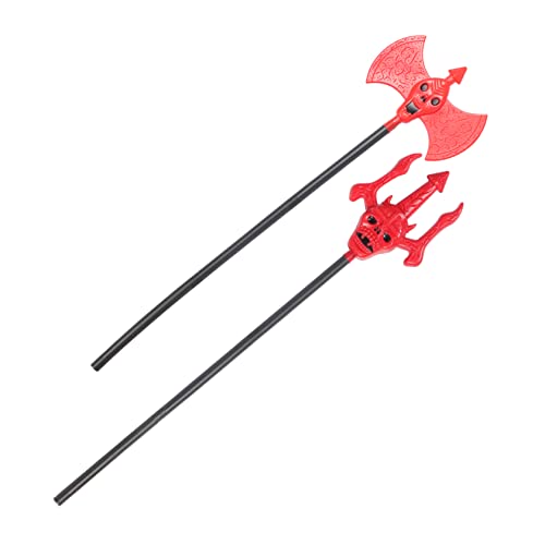 Ipetboom 1Satz Halloween Requisiten Teufelsäxte Pitchfork Für Kostümparty Sicher Langlebig Für Cosplay Bühnenauftritte von Ipetboom