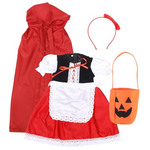 Ipetboom 1Satz Kapuzenkostüm Für Märchenhafte Prinzessinnenkleidung Für Halloween Kostüm Mit Umhang Haarreif von Ipetboom