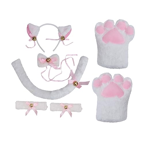 Ipetboom 1Satz Katzenohren Kopfschmuck Teiliges Tierkostüm mit Handschuhen für Kostümpartys Bühnenauftritte Karneval Langlebig Auffällig Ipetboom 1Satz Katzenohren Kopfschmuck Teiliges Tierkostüm mit Handschuhen für Kostümpartys Bühnenauftritte Karneval Langlebig Auffällig von Ipetboom