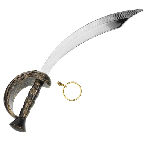 Ipetboom 1Satz Piratenkostüm Set mit Piratenschwert Creolen Ohrring für Halloween Cosplay für Piratenpartys Tragbar Leicht Erwachsene Ipetboom 1Satz Piratenkostüm Set mit Piratenschwert Creolen Ohrring für Halloween Cosplay für Piratenpartys Tragbar Leicht Erwachsene von Ipetboom
