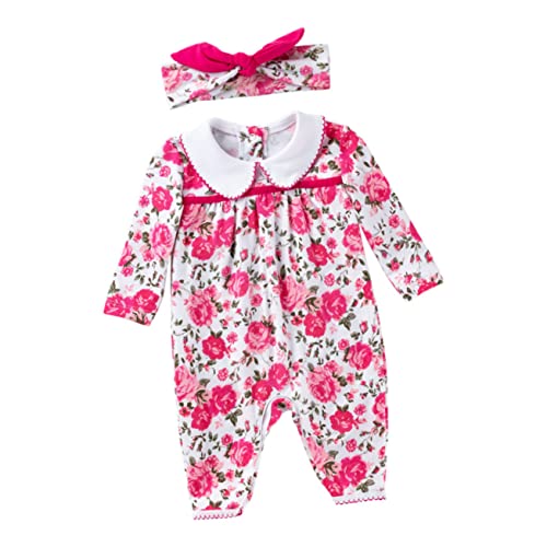 Ipetboom 1Satz Teiliges Kostüm mit Langarm Strampler Kopfband für Neugeborene Fotografie Outfits Fotoshootings für Familie Freunde von Ipetboom