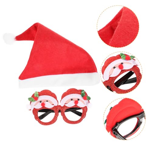 Ipetboom 1Satz Weihnachtsbrille Mit Weihnachtsmütze Kreatives Kostüm Accessoire Für Erwachsene Für Weihnachtsfeiern Cosplay Dekoration Lustige Weihnachtsbrille Ipetboom 1Satz Weihnachtsbrille Mit Weihnachtsmütze Kreatives Kostüm Accessoire Für Erwachsene Für Weihnachtsfeiern Cosplay Dekoration Lustige Weihnachtsbrille von Ipetboom