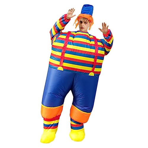 Ipetboom 1Stück Aufblasbares Clownkostüm Für Erwachsene Lustiges Cosplay Outfit Für Halloween Karneval Party Grün Rot Gestreift Für Kreative Bühnenaufführungen Ipetboom 1Stück Aufblasbares Clownkostüm Für Erwachsene Lustiges Cosplay Outfit Für Halloween Karneval Party Grün Rot Gestreift Für Kreative Bühnenaufführungen von Ipetboom