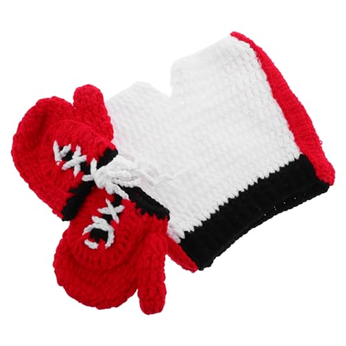 Ipetboom 1satz Boxerkostüm Mit Gehäkelten Handschuhen Und Hose Handgemachte Kleidung Für Neugeborene Outfit Für Boxershooting Niedliche Fotorequisiten Für Mädchen Ipetboom 1satz Boxerkostüm Mit Gehäkelten Handschuhen Und Hose Handgemachte Kleidung Für Neugeborene Outfit Für Boxershooting Niedliche Fotorequisiten Für Mädchen von Ipetboom