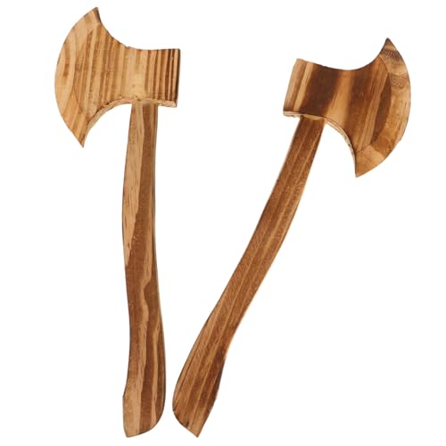 Ipetboom 2 STÜCK Holzäxte für Halloween Kostüme Hochwertige Requisiten Holz für LARP Cosplay und Sicher und Langlebig für Partys und Deko Ipetboom 2 STÜCK Holzäxte für Halloween Kostüme Hochwertige Requisiten Holz für LARP Cosplay und Sicher und Langlebig für Partys und Deko von Ipetboom