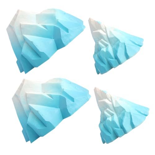 Ipetboom 2 Sätze Aquarium Dekoration Kunststoff Floeberg Simulation Kleine Eismountain Deko für Fischbecken Realistisches Unterwasser Landschaftsmodell für Aquariengrößen von Ipetboom