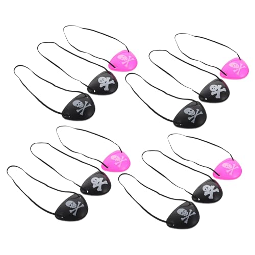 Ipetboom 2 Sätze -augenmaske Halloween Halllowen Verkleidung under Eye Patches Wischtelgeschenk Dekorative Augenklappe Schädel Augenflecken Einzelne Augenklappe Plastik 12 Stück * 2 von Ipetboom