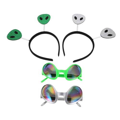Ipetboom 2 Sets Stirnband Und Brille Set Glitzer Stirnband Mit Lustiger Brille Für Weltraum Mottoparty Halloween Cosplay Kostümzubehör Ipetboom 2 Sets Stirnband Und Brille Set Glitzer Stirnband Mit Lustiger Brille Für Weltraum Mottoparty Halloween Cosplay Kostümzubehör von Ipetboom