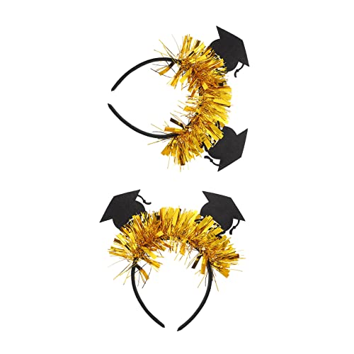 Ipetboom 2 Stück 2022 Abschluss Haarschmuck Graduierung Kopfschmuck Doktorhut Haarband grad cap stirnbandeinsatz Junggesellenmütze Stirnband hut kopfschmuck für den abschluss Hut Haarreif von Ipetboom