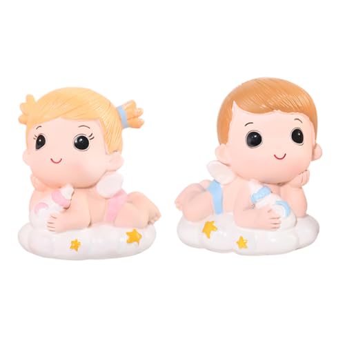 Ipetboom 2 Stück Cake Topper Resin Figurine Teilig Prinzessin Tortendeko Geburtstagstorte Babyparty Dekoration Sicher Farbenfroh für Unvergessliche Feiern von Ipetboom