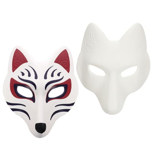Ipetboom 2 Stück DIY Blanko Masken Handbemalte Fox Masken für Halloween und Partys für Kreative Gestaltung und Persönliche Note Leicht und zu Tragen Ipetboom 2 Stück DIY Blanko Masken Handbemalte Fox Masken für Halloween und Partys für Kreative Gestaltung und Persönliche Note Leicht und zu Tragen von Ipetboom